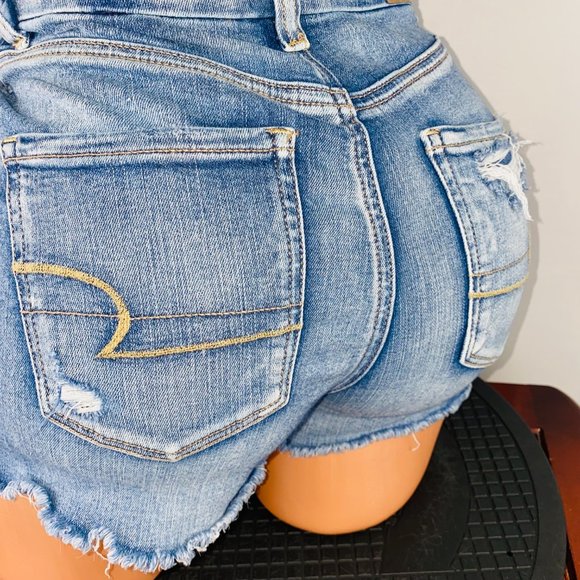 American Eagle Curvy Super Hi Rise Shortie Shorts - Picture 4 of 8